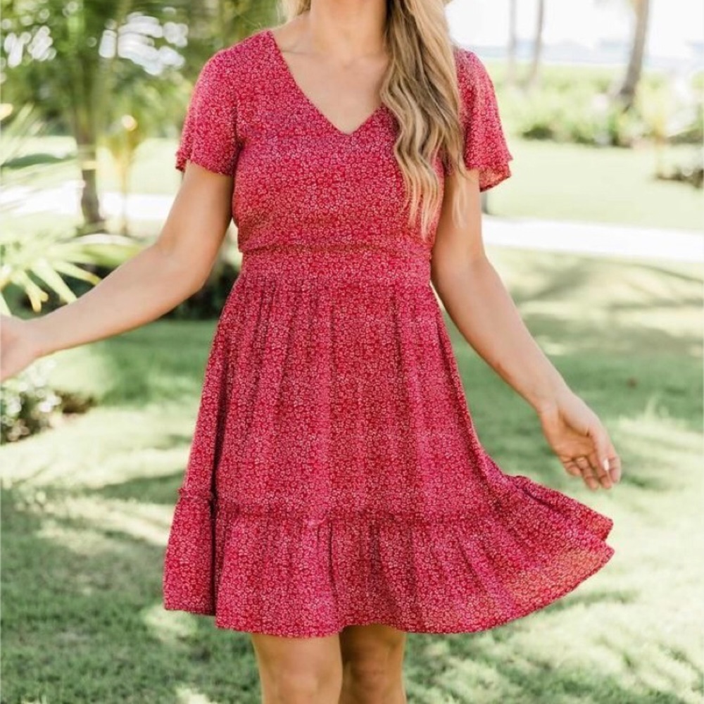 Pink Lily red dress